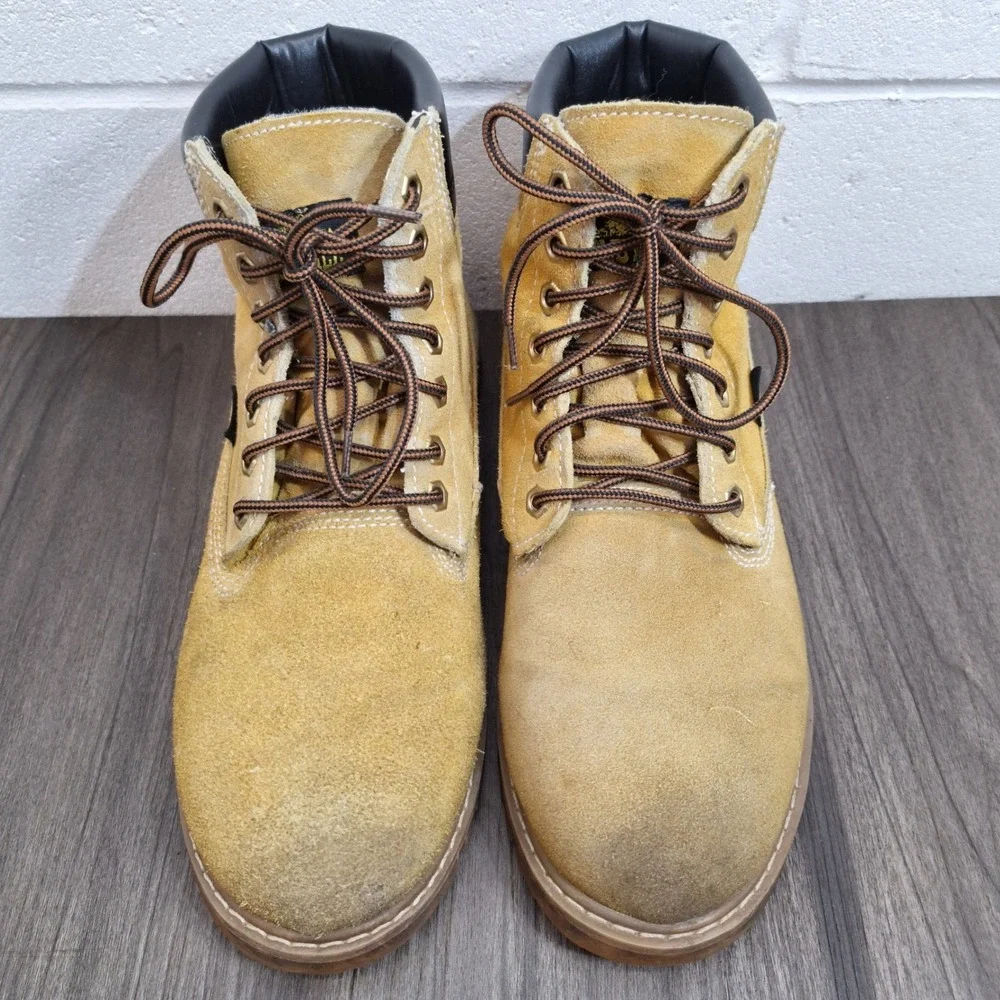 Old Mill Men's Size 11 Waterproof Work Boots Tan Suede Leather Lace‎ Up SG015